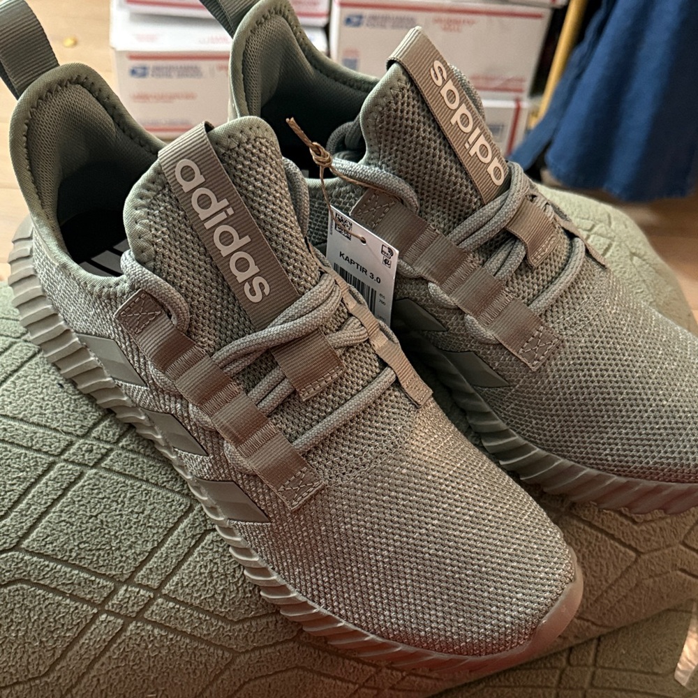 adidas Kaptir 3.0 Knit Sneakers in Taupe or sage green